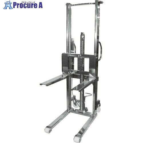 Bishamon フォーク式リフター ステントラバーリフト(足踏み油圧式) 均等荷重500kg フォーク寸法600×110mm ST50-HL 1台 ■▼453...