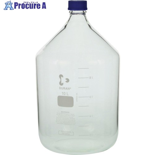 SIBATA 耐熱ねじ口びん 青キャップ付 10000mL 017200-10000 1個 ■▼107-0145 【送料都度見積】