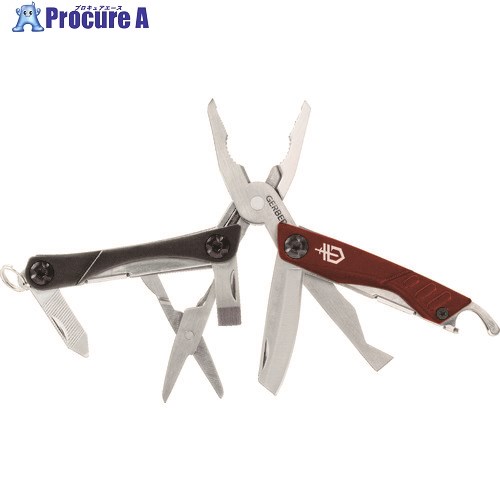 GERBER マルチツール ダイム レッド 1027829 1丁 ▼207-8500