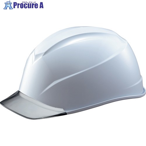 タニザワ エアライトS搭載ヘルメット(透明バイザータイプ・溝付) 透明バイザー:グレー/帽体色:白 123-JZV-V2-W3-J 1個 ▼248-4020【代引決済不可】