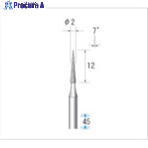 ナカニシ クラフトダイヤモンドバー 3本入 テーパー型 φ2×12×軸φ3 #120 7° 12827 1パック ▼476-1022【代引決済不可】