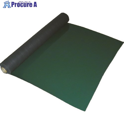 ワニ印 塩ビ養生マット 平マット グリーン 1.5mm厚×915mm×20m巻 003023 1巻 ■▼792-4330 ※車上渡し
