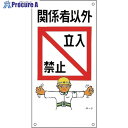 緑十字 イラスト標識 関係者以外立入禁止 M-5 600×300mm PP 098005 1枚 ▼814-9139
