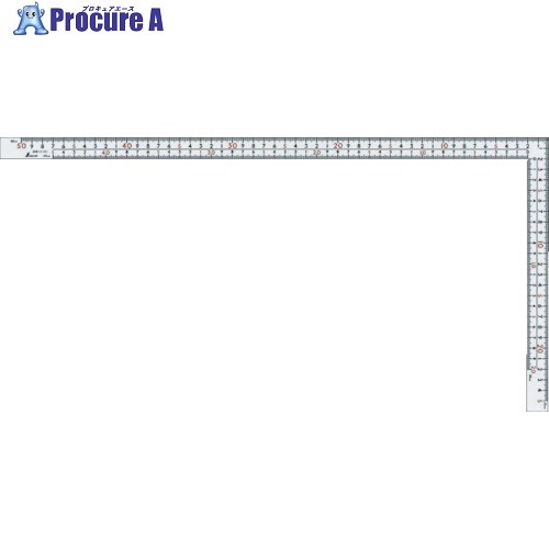 シンワ 曲尺_ホワイト厚手広巾50cm表裏同目8段目盛 11161 1本 ▼818-4157