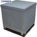 TRUSCO パレットボックス スタックカーゴ2面観音扉・2面パネルタイプ 1100×1100×H1000 SCP2T2-11100 1S ■▼116-1924