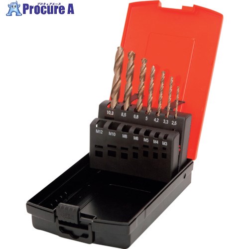 BIC TOOL 鉄工用月光ドリル タップ下穴7本入りセット SG-7P 1S ▼177-0543