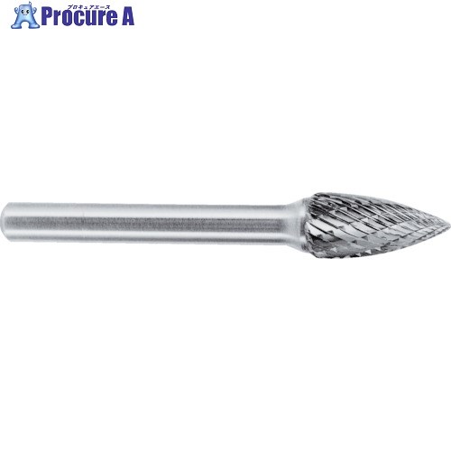 スーパー スーパー超硬バー シャンク径6mm(ポイント型)ダブルカット(刃径:12.7) SB4C04 1本 ▼281-8779 ●YA513