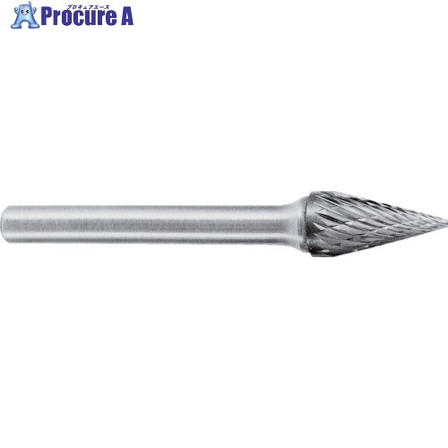 スーパー スーパー超硬バー シャンク径6mm(円錐型)ダブルカット(刃径:9.5) SB5C04 1本 ▼281-8817 ●YA513