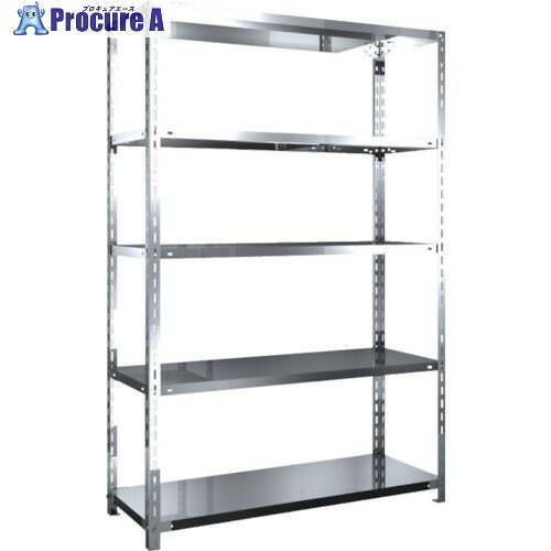 TRUSCO ステンレス棚 SUS430製軽量棚 1200XD450XH1800 天地5段 SU4-6445 1台 ■▼301-8423 ※車上渡し