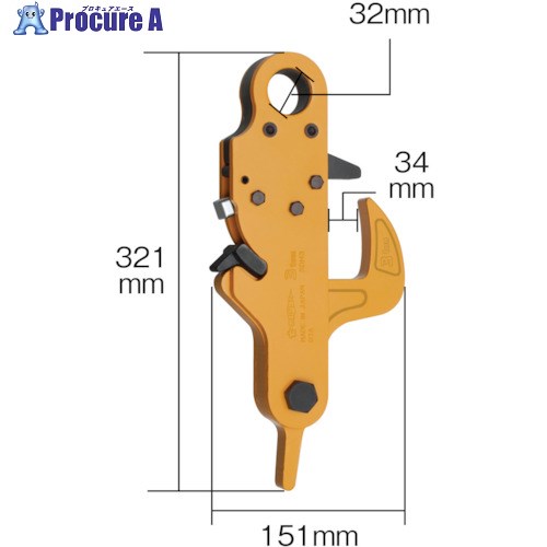 スーパー 敷鉄板専用フック(抜去式)スーパーフットロック 容量3.0ton SDH3 1個 ▼332-0014 ●YA513