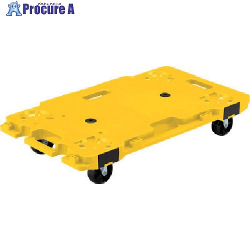 サンコー 樹脂製平台車 802462 サンキャリー6839 イエロー SK-6839-YE 1台 ▼344-8827【代引決済不可】