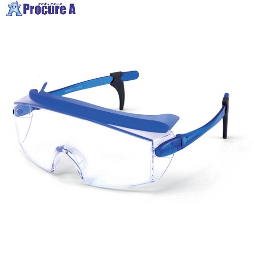 YAMAMOTO 一眼型セーフティグラス レンズ色クリア テンプルカラークリスタルブルー フレーム色ブルー SN-735 CRSBLU 1個 ▼379-3729【代引決済不可】