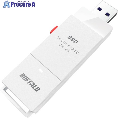 バッファロー PC対応 USB3.2(Gen2) TV録画 スティック型SSD 500GB ホワイト Type-C付属 SSD-SCT500U3-WA 1個 ■▼429-8399【代引決済不可】【送料都度見積】