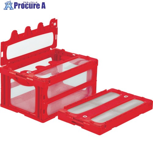 サンコー フタ一体型折りたたみコンテナー 559060 マドコンC-75Bレッド SKO-C-75B-RE 1個 ▼432-2908【代引決済不可】