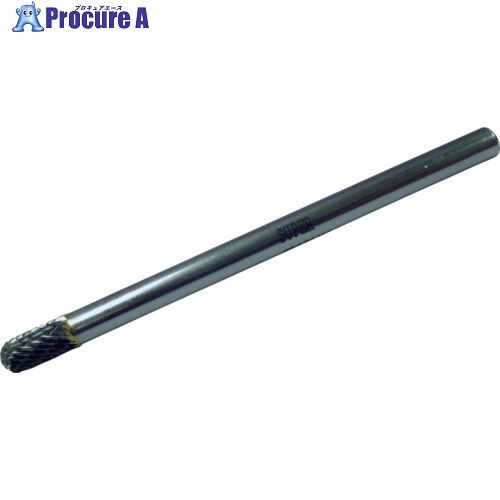 スーパー 超硬バー ミドルシャンク(シャンク長:80mm)ロー付タイプ 先丸円筒型(ダブルカット)刃径:6.0 SB2C04M 1本 ▼451-5501【代引決済不可】 ●YA513