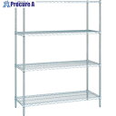 ERECTA スーパーシリーズ・ステンレスワイヤーシェルフ 間口1212mm×奥行613mm×高さ1587mm(PS) DB付 4段 SLS1220PS1590W4 1台 ■▼456-5061 【送料都度見積】(3)