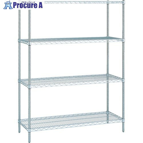 ERECTA スーパーシリーズ・ステンレスワイヤーシェルフ 間口1821mm×奥行613mm×高さ1892mm(PS) DB付 4段 SLS1820PS1900W4 1台 ■▼456-5151 【送料都度見積】 ERECTA スーパーシリーズ・ステンレスワイヤーシェルフ 間口1821mm×奥行613mm×高さ1892mm(PS) DB付 4段 SLS1820PS1900W4 1台 ■▼456-5151 【送料都度見積】