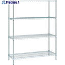 ERECTA スーパーシリーズ・ステンレスワイヤーシェルフ 間口1821mm×奥行460mm×高さ1587mm(PS) DB付 4段 SMS1820PS1590W4 1台 ■▼456-5321 【送料都度見積】(3)