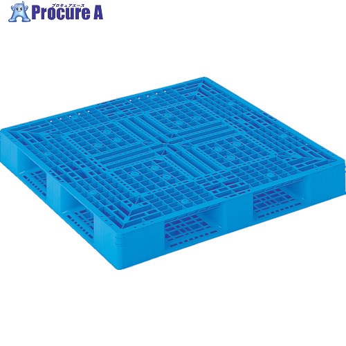 サンコー プラスチックパレット(片面四方差し) 814436 D4-1212-2 最大動荷重1000kg ライトブルー SK-D4-1212-2-BL 1枚 ■▼459-4045 【送料都度見積】