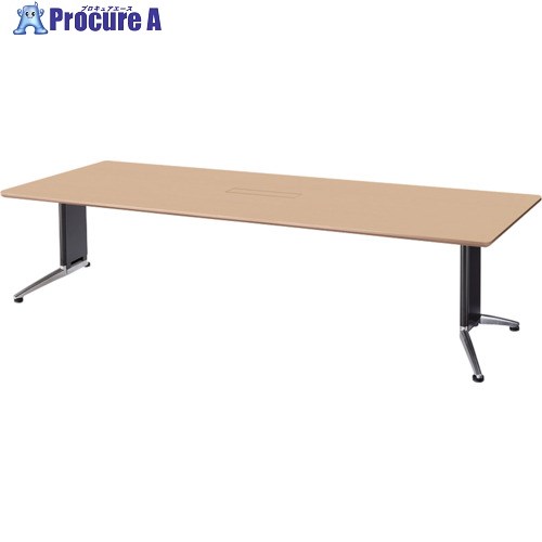 NAIKI ミーティングテーブル(縦配線 KDG型/天板:サンドウォールナット 脚:ブラック/W2100×D900×H715 KDG2190AHV-SDW 1台 ■▼681-2384 ※個人宅様送り不可