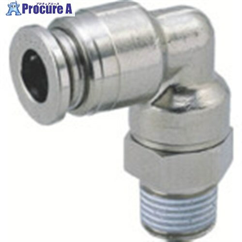 PISCO チューブフィッティングブラスエルボ チューブ10ネジR1/8ゴムFKMカバー無 KL10-01-1-F 10個 ■▼809-5853 【送料都度見積...