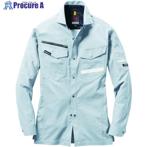 BURTLE 長袖シャツ9095-05-Lシルバー 9095-05-L 1個 ■▼363-3207【代引決済不可】【送料都度見積】