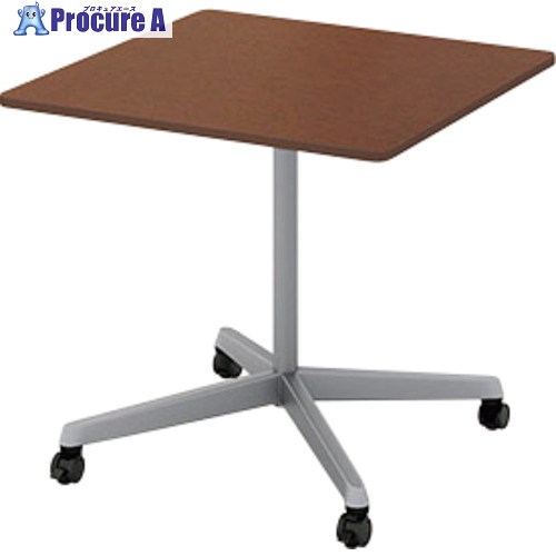 NAIKI フラップテーブル KHC型/天板:ダークウォールナット 脚:シルバー/W800×D800×H720 KHCJ0880C-SWN 1台 ■▼579-6149 ※個人宅様送り不可