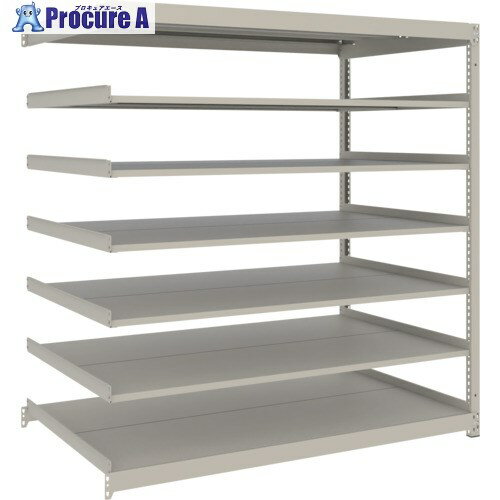 TRUSCO スチールラック 薄型ラック(耐荷重100Kg)1500×875×H1500 7段連結 ネオグレー ネオグレー UL-5597B NG 1台 ▼662-6557【代引決済不可】