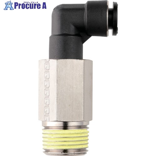 潤工社 ワンタッチ継手Mシリーズ ロングエルボ 12mm PT3/8 PLLM-12-PT3/8-PM 10個 ■▼572-4530 【送料都度見積】
