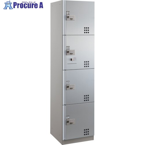 DAIKEN 宅配ボックスダイヤル錠タイプスチール扉仕様ステンカラー Nユニット TBX-D4N 1台 ■▼127-3798 ..