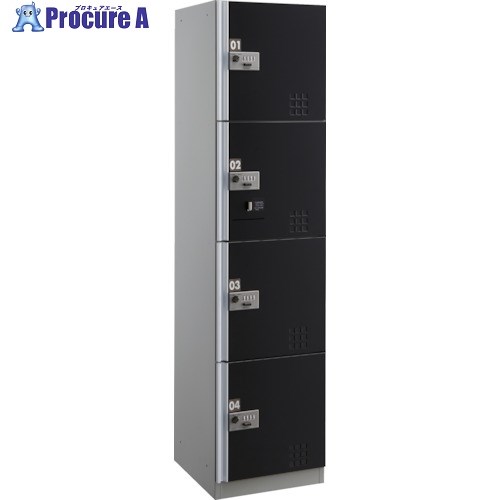 DAIKEN 宅配ボックスダイヤル錠タイプスチール扉仕様ブラック Nユニット TBX-D3N-B 1台 ■▼127-5319 【..