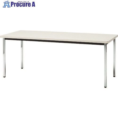 TRUSCO 会議用テーブル 1800X600XH700 角脚 下棚無し ホワイト TDS1860-W 1台 ■▼208-2277 ※車上渡し