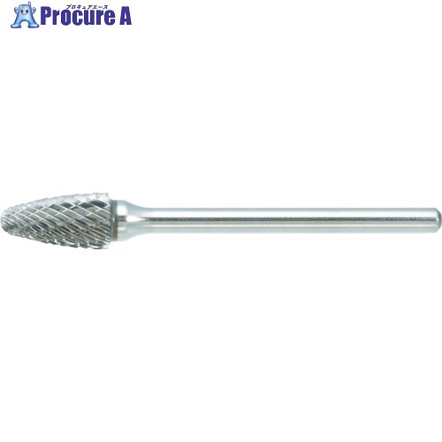 TRUSCO 超硬バー 砲弾型 Φ6.4X刃長13X軸3 シングルカット TB3B064S 1本 ▼384-0387