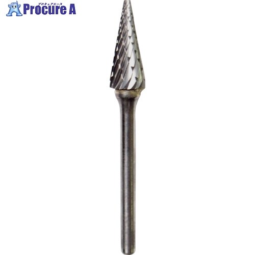 NRS 超硬バー 円錐dカット 刃径6×刃長16×軸径3×軸長32 ロー付 TCBT2240D 1本 ▼435-4281【代引決済不可】