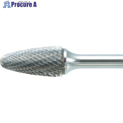 TRUSCO 超硬バー 砲弾型 Φ12.7X刃長25X軸6 ロング シングル TB3C127SL150 1本 ▼436-4228