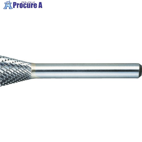 TRUSCO 超硬バー 逆テーパー型 Φ16X刃長19X軸6 ダブルカット TB52C160 1本 ▼436-4848