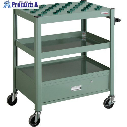 TRUSCO TCW型ツーリングワゴン #30X30個 引出し付 緑 TCW-T302DA GN(グリーン) 1台 ■▼461-4496