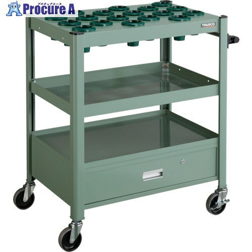 TRUSCO TCW型ツーリングワゴン #50X18個 引出し付 緑 TCW-T502DA GN(グリーン) 1台 ■▼461-4615