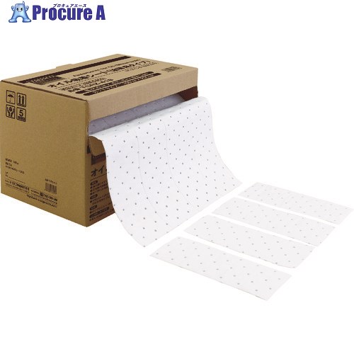 TRUSCO 油吸着シート 油専用 ミシン目入り ディスペンサー箱入り(1巻入) TCRZ-418 1箱 ▼488-6402【代引決済不可】