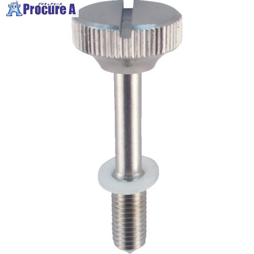 TRUSCO 足長ローレットつまみ SUS303 径18 ねじM6 全長45(ステンレス) TLK-18-M6-45 1個 ▼778-7073