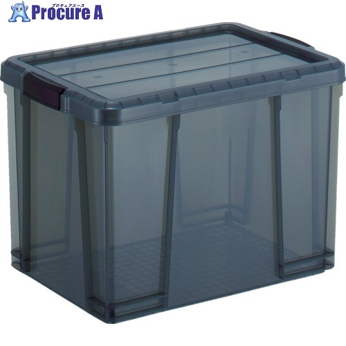 TRUSCO クリアライトボックス 47L 黒半透明 TCR-02D-BK 1個 ▼799-2432【代引決済不可】