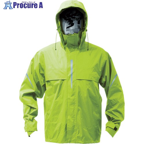 TRUSCO ベンチレーション(通気口)付レインスーツ ライム 4L TRW360-84-4L 1着 ▼856-4334