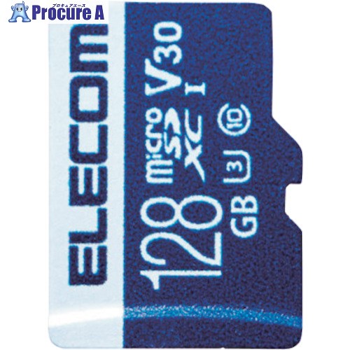 ELECOM データ復旧microSDXCカード UHS-I U3 V30 MF-MS128GU13V3R 1個 ■▼333-6403