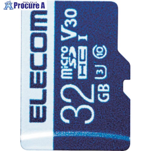 ELECOM データ復旧microSDHCカード UHS-I U3 V30 MF-MS032GU13V3R 1個 ■▼333-6417