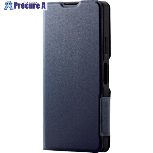 ELECOM Xperia Ace III用レザーケース 手帳型 薄型 磁石付き ネイビー PM-X223PLFUNV 1個 ■▼422-9273