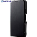 ELECOM Xperia Ace III用レザーケース 手帳型 薄型 磁石付き ブラック PM-X223PLFUBK 1個 ■▼423-0853