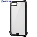 ELECOM iPhoneSE第3世代用ケース ZEROSHOCK フレームカラー 背面クリア ブラック PM-A22SZEROFCBK 1個 ■▼423-09...