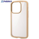 ELECOM iPhone14Pro用タフスリムライトケース フレームカラー 背面クリア ベージュ PM-A22CTSLFCBE 1個 ■▼479-5315【代...