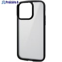 ELECOM iPhone14ProMax用タフスリムライトケース フレームカラー 背面ガラス シルキークリア ブラック PM-A22DTSLFCGMB 1個 ■▼479-5316【代引決済不可】