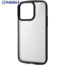 ELECOM iPhone14ProMax用タフスリムライトケース フレームカラー 背面ガラス ブラック PM-A22DTSLFCGBK 1個 ■▼479-53...